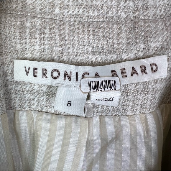 VERONICA BEARD Mathi Glen Plaid Dickey Jacket Oatmeal Beige Button Blazer 8 - Picture 10 of 15